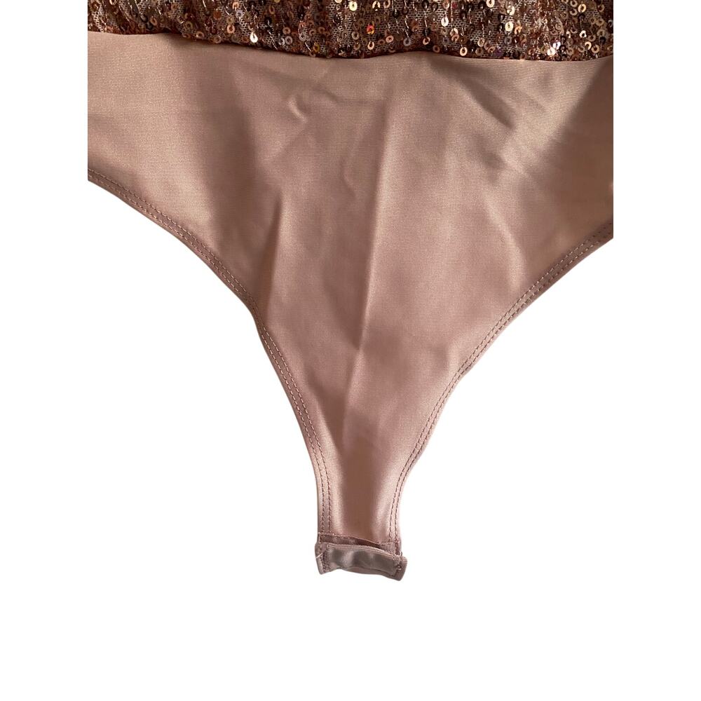 Sincerely Jules Pink Sequin Bodysuit NEW M - Picture 3 of 5